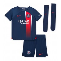 Camiseta Paris Saint-Germain Vitinha Ferreira #17 Primera Equipación Replica 2023-24 para niños mangas cortas (+ Pantalones cortos)